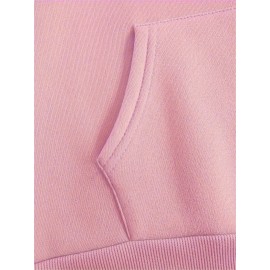 Women's Plus Size Soft Casual Hooded Sweatshirt with Artistic Back Print - Black & White & Bird Design, Kangaroo Pocket, Relaxed Fit, Machine Washable, All-Season Comfort, Ladies Sweatshirts, Decorative Text Design