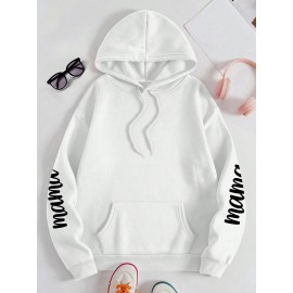 Plus Size - Bear Mom - Hooded Sweatshirt