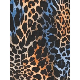 Plus Size, Women's Leopard Print Sweatshirt - Bold Black, Relaxed Fit Long Sleeve Pullover Sweater, Machine Washable Everyday Casual Outfit Essential for Women, Seasonal Fashion, Trendy Design, Soft Material, Printed Sweater, Adults