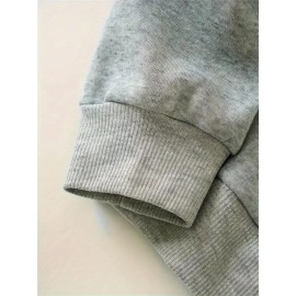 [Floral Print Hoodie] Women's Plus Size Floral Print Hoodie - Cozy Long Sleeve Pullover with Pockets, Soft Casual Wear, Brown with Red Roses and Green Leaves Design, Allseason Hoodie | Stylish Casualwear | Comfortable Fabri