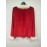 [Christmas | Plus Size Sweater] Plus Size Women's Elegant Christmas Sweater - Long Sleeve Round Neck Winter Warmth with Collar Trim, Stretchy Fabric for Holiday Parties & Casual Attire, Red & Contrast Collar