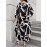 Plus Size, Plus Size Women's Elegant Oversized Asymmetrical Hem Blazer-like Jacket - Black/White/Beige/ Geometric Print Long Sleeve Coat, Machine Washable Loose-Fit Top for Spring/Fall, Casual & Formal Events (No Chest Padding)