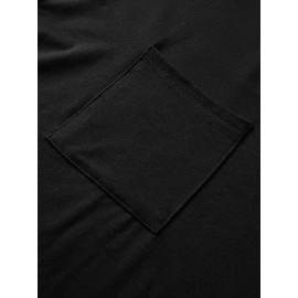 Large Size V-Neck Pocket Irregular Hem Short-Sleeved Top T-Shirt Two-Piece Set