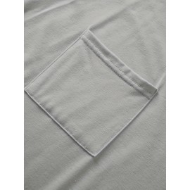 Large Size V-Neck Pocket Irregular Hem Short-Sleeved Top T-Shirt Two-Piece Set