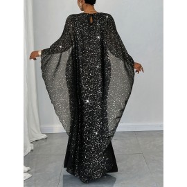 Plus Size, Women's Elegant Formal Party gala evening gown - Navy Blue, Stretchy fit-and-flare dress, Machine Washable for Weddings, Awards, State Events - Plus Size Available, Evening Party Dress