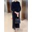 [Polyester|Elegant] Polyester Elegant Pleated Tunic Dress | Crew Neck, High Stretch, Long Length, No Belt, All Seasons | Trapeze Hem, Pleated Silhouette, No Padding, Going Out Occasion, A Fit Type, Woven Weaving Method, Polyester Lining, 100 g/m² Lining Weight, 100 g/m² Fabric Weight, Lantern Sleeves, Solid Color