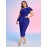 Plus Size One Shoulder Ruffle Trim Dress, Casual Short Sleeve Bodycon Dress, Women's Plus Size Clothing