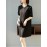 Summer Essential, Chic Black Zip-Up Dress for Women - Casual Summer Fashion with Round Neck, Stretchy Polyester Blend, Non-Sheer, Plus Size Summer Dresses