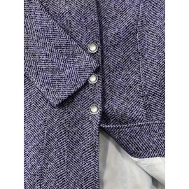 Women'S Plus Size Casual Chic Long Sleeve Blazer - Lightweight Non-Stretch Fabric, Button Front, Lapel Collar, Solid Color, Spring/Fall Fashion Jacket, Spring Outerwear | Buttonfront Jacket | Structured Design