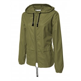 Raincoat Women Lightweight Rain Jackets Packable Outdoor Hooded Windbreaker