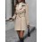 Women's Plus Size Beige Coat - Elegant Long Formal & Everyday Outerwear, Belted Button Front Closure, Machine Washable Fall/Winter Jacket for Professional & Casual Outfits