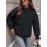 Women's Plus Size Winter Elegant Outerwear Coat - Full-Length Zipper Front Closure, Stand Collar H-Line Silhouette, Machine Washable Solid Color Jacket for Cold Weather, Casual & Dressy Occasions