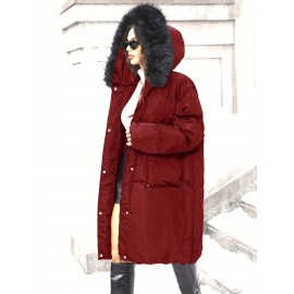 Women'S Elegant Long Winter Coat - Full-Length Cold Weather Jacket, Non-Stretchy Outer Layer for Extreme Cold, Formal & Everyday Winter Outfits - Elegant Women'S Outerwear, Seasonal Fashion, Classic Silhouette, Durable Construction, Warm Jacket, Fashionconscious Women