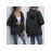 Women's Water-Resistant Hooded Jacket - Solid Color, Zip-Up with Drawstring Detail, Casual Polyester Coat for Spring/Fall, Machine Washable - Sizes L to XXL