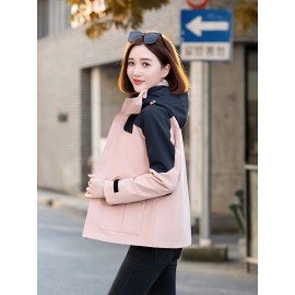 3-in-1 Winter Jacket - Detachable Hood, Casual Fit, Color Block Design with Zip Pockets for Men & Women