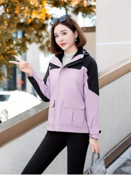 3-in-1 Winter Jacket - Detachable Hood, Casual Fit, Color Block Design with Zip Pockets for Men & Women