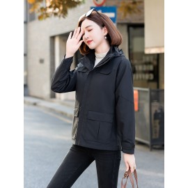 3-in-1 Winter Jacket - Detachable Hood, Casual Fit, Color Block Design with Zip Pockets for Men & Women