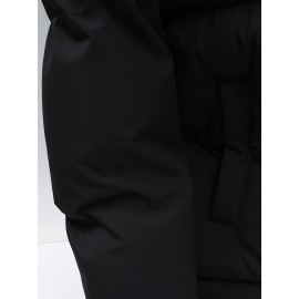 1pc Elegant Women'S Polyester Jacket - Solid Color Crew Neck Long Sleeve with Pockets for Fall/Winter Outdoor Sports and Casual Warmth