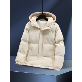 1pc Elegant Women'S Polyester Jacket - Solid Color Crew Neck Long Sleeve with Pockets for Fall/Winter Outdoor Sports and Casual Warmth